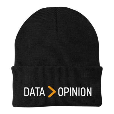 Data Opinion Data Over Opinion Knit Cap Winter Beanie