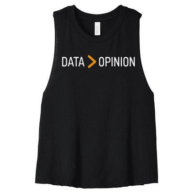 Data Opinion Data Over Opinion Women's Racerback Cropped Tank