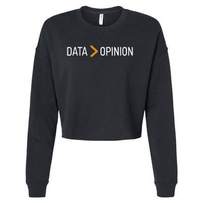 Data Opinion Data Over Opinion Cropped Pullover Crew