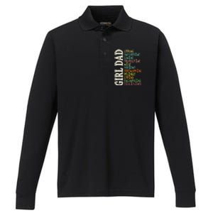 Dads Of Daughters For Dad Father Happy Fathers Day Performance Long Sleeve Polo