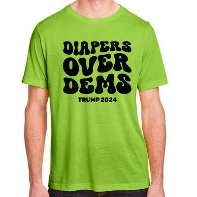 Diapers Over Dems Trump 2024 Funny Sarcastic Adult ChromaSoft Performance T-Shirt