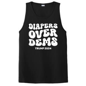 Diapers Over Dems Trump 2024 Funny Sarcastic PosiCharge Competitor Tank