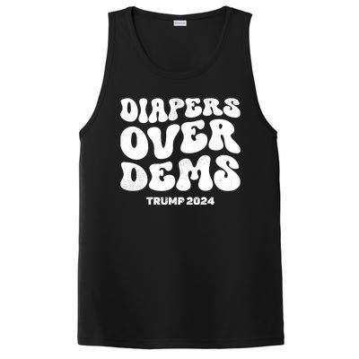 Diapers Over Dems Trump 2024 Funny Sarcastic PosiCharge Competitor Tank