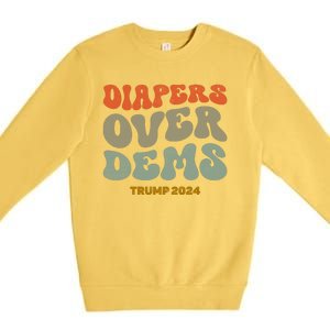 Diapers Over Dems Trump 2024 Premium Crewneck Sweatshirt