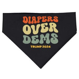 Diapers Over Dems Trump 2024 USA-Made Doggie Bandana