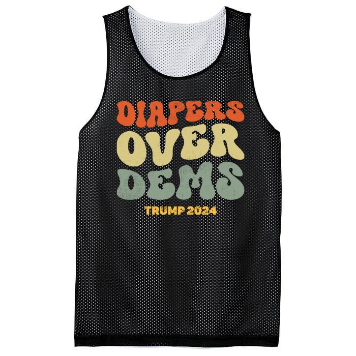 Diapers Over Dems Trump 2024 Mesh Reversible Basketball Jersey Tank