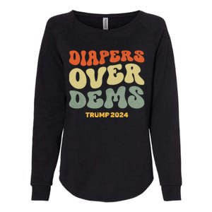 Diapers Over Dems Trump 2024 Womens California Wash Sweatshirt