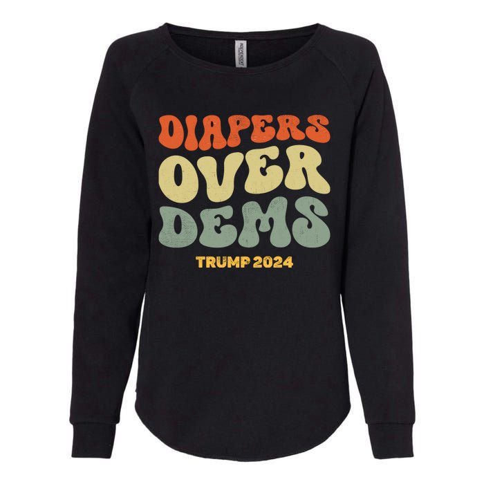 Diapers Over Dems Trump 2024 Womens California Wash Sweatshirt