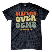 Diapers Over Dems Trump 2024 Tie-Dye T-Shirt