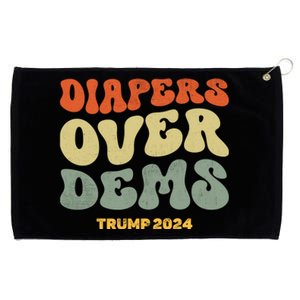 Diapers Over Dems Trump 2024 Grommeted Golf Towel