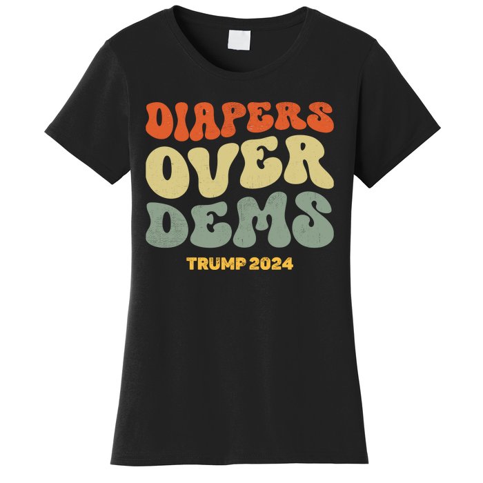 Diapers Over Dems Trump 2024 Women's T-Shirt