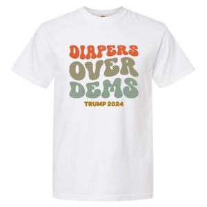 Diapers Over Dems Trump 2024 Garment-Dyed Heavyweight T-Shirt