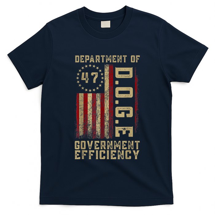 Department Of D.O.G.E 47 Goverment Efficiency Us Flag T-Shirt