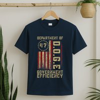 Department Of D.O.G.E 47 Goverment Efficiency Us Flag T-Shirt