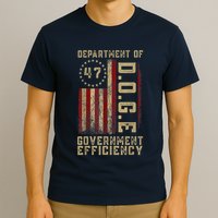 Department Of D.O.G.E 47 Goverment Efficiency Us Flag T-Shirt