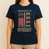 Department Of D.O.G.E 47 Goverment Efficiency Us Flag T-Shirt