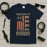 Department Of D.O.G.E 47 Goverment Efficiency Us Flag T-Shirt
