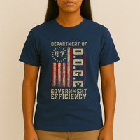 Department Of D.O.G.E 47 Goverment Efficiency Us Flag T-Shirt