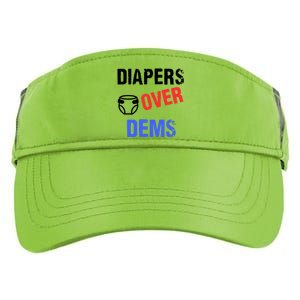 Diapers Over Dems Trump 2024 Funny Adult Drive Performance Visor