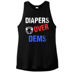 Diapers Over Dems Trump 2024 Funny Ladies PosiCharge Tri-Blend Wicking Tank