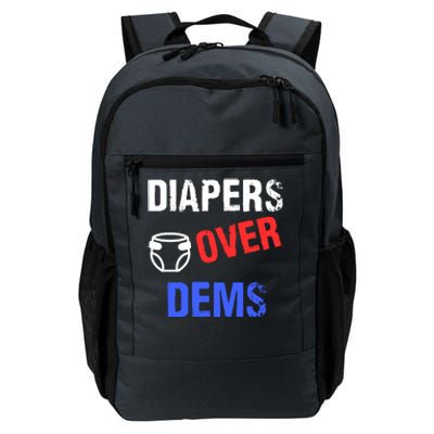 Diapers Over Dems Trump 2024 Funny Daily Commute Backpack