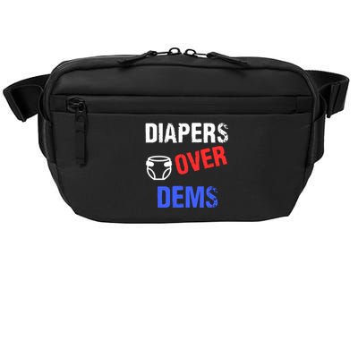 Diapers Over Dems Trump 2024 Funny Crossbody Pack