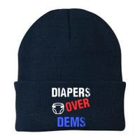 Diapers Over Dems Trump 2024 Funny Knit Cap Winter Beanie