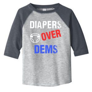 Diapers Over Dems Trump 2024 Funny Toddler Fine Jersey T-Shirt