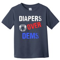 Diapers Over Dems Trump 2024 Funny Toddler T-Shirt