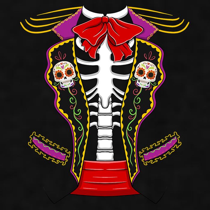 Day Of Dead Costume Halloween Matching Dia De Los Muertos Ladies PosiCharge Tri-Blend Wicking Tank
