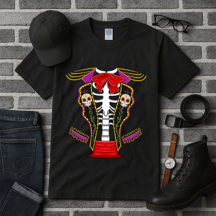 Day Of Dead Costume Halloween Matching Dia De Los Muertos Tall T-Shirt