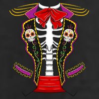 Day Of Dead Costume Halloween Matching Dia De Los Muertos Large Microfiber Waffle Golf Towel