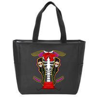 Day Of Dead Costume Halloween Matching Dia De Los Muertos Zip Tote Bag