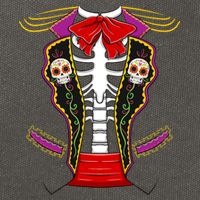 Day Of Dead Costume Halloween Matching Dia De Los Muertos Cotton Canvas Backpack