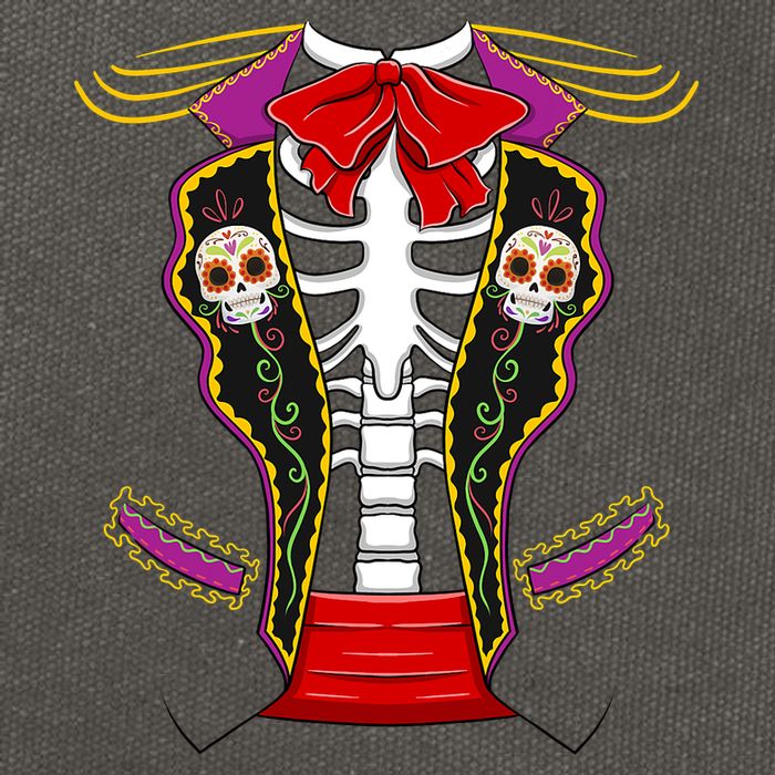 Day Of Dead Costume Halloween Matching Dia De Los Muertos Cotton Canvas Backpack