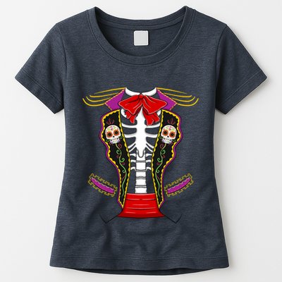 Day Of Dead Costume Halloween Matching Dia De Los Muertos Womens T-Shirt