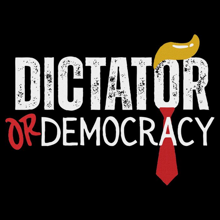 Dictator Or Democracy? Funny Trump Hair Tie Design Bucket Hat