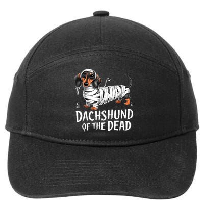 Dachshund Of Dead Halloween Mummy Dog 7-Panel Snapback Hat