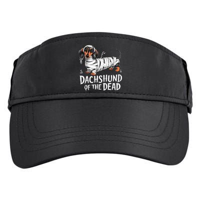 Dachshund Of Dead Halloween Mummy Dog Adult Drive Performance Visor