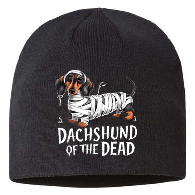 Dachshund Of Dead Halloween Mummy Dog Sustainable Beanie