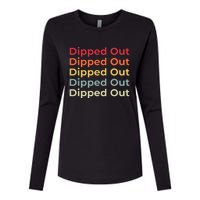 Dipped Out Womens Cotton Relaxed Long Sleeve T-Shirt