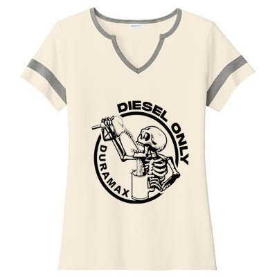 Diesel Only Duramax Lifted Truck Power Stroke Diesel Can Ladies Halftime Notch Neck Tee