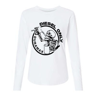 Diesel Only Duramax Lifted Truck Power Stroke Diesel Can Womens Cotton Relaxed Long Sleeve T-Shirt