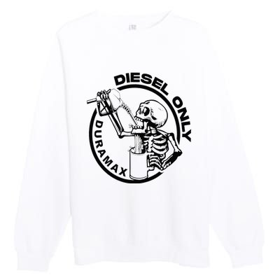 Diesel Only Duramax Lifted Truck Power Stroke Diesel Can Premium Crewneck Sweatshirt