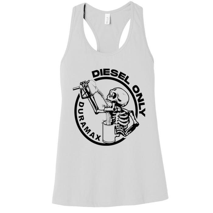 Diesel Only Duramax Lifted Truck Power Stroke Diesel Can Women's Racerback Tank