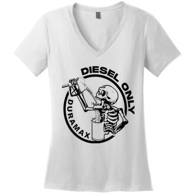 Diesel Only Duramax Lifted Truck Power Stroke Diesel Can Women's V-Neck T-Shirt