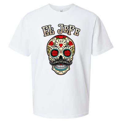 Day Of Dead Mexico El Jefe Mexican Boss Sugar Skull  Sueded Cloud Jersey T-Shirt