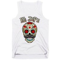 Day Of Dead Mexico El Jefe Mexican Boss Sugar Skull  Tank Top