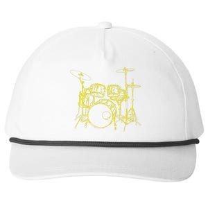 Drums Outline Snapback Five-Panel Rope Hat