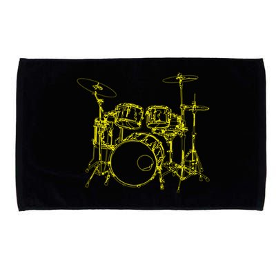 Drums Outline Microfiber Hand Towel